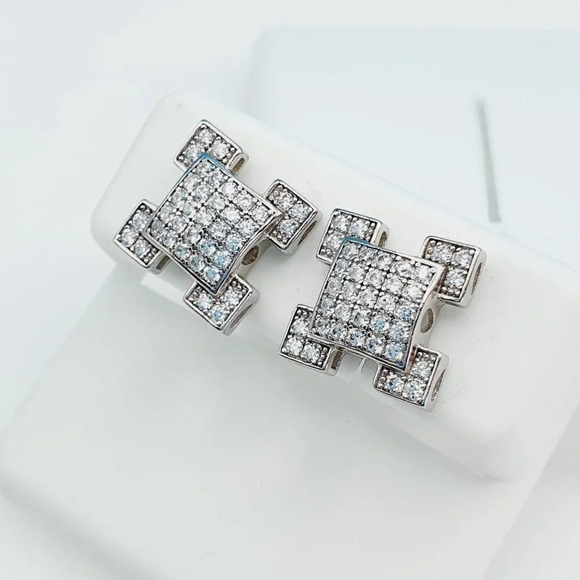 925 Sterling Silver Cubic Zirconia Earrings, U19254790 - Picture 7 of 11